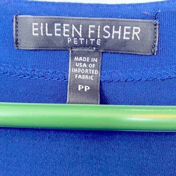 Eileen Fisher Navy shift dress cowl neck cap sleeves rayon blend 2/4 Petite
C - Picture 3 of 7